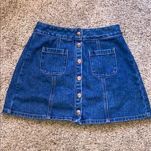 brandy melville jean skirt